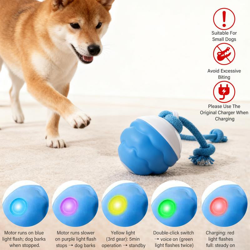 Interactive Dog Toys with Motion Activated, Squeaky Dog Toy Active Rolling Ball, Ball for Daily Training,Used for Cats and Dogs, Pet Accessories, Cute Pet Toys(2.95*2.95*4.33Inch)