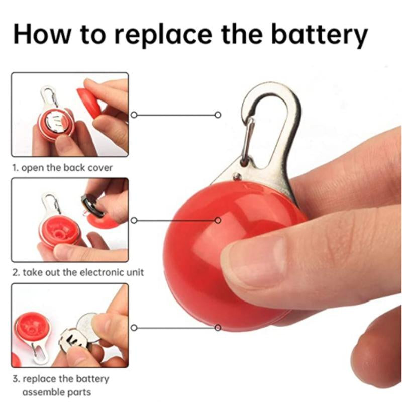 LED Glowing Pendant Flashlight Dog Cat Collar, Glow in the Dark Bright Necklace, Luminous Collar for Pets, Pet Leads Accessories Leash