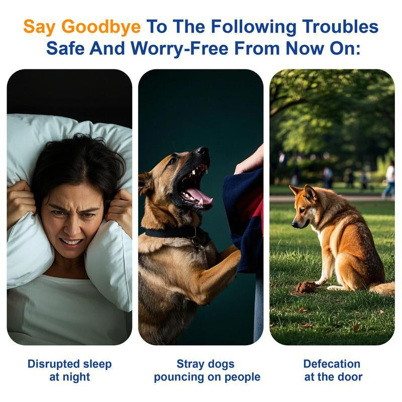 【Fast Shipping】Professional Sonic Emitters Dog Training Tool Dog Bark Deterrent Device with LED Flashlight, 30Ft Range anti Bark Barking Dog Silencer,Rechargeable Portable Dog Barking Stopper